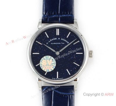 A Lange Sohne Saxonia Thin Swiss 2892 Replica watch New Blue Face